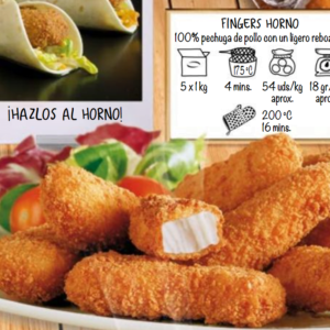 Finger Pollo Frip 1kg — PRECOCINADOS · Congelados Guerrero Málaga