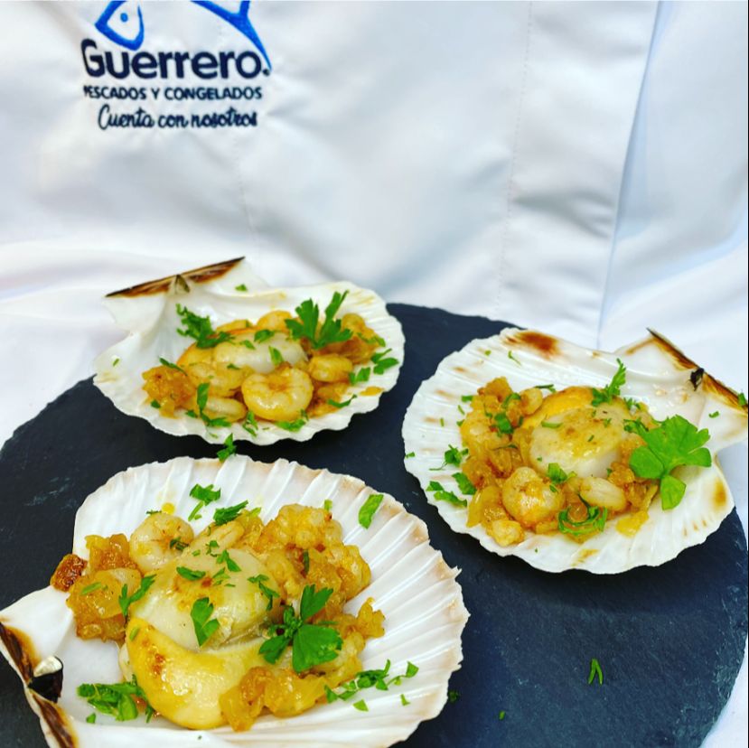 Scallops in seafood sauce : Recipes Fish and Frozen Products Guerrero