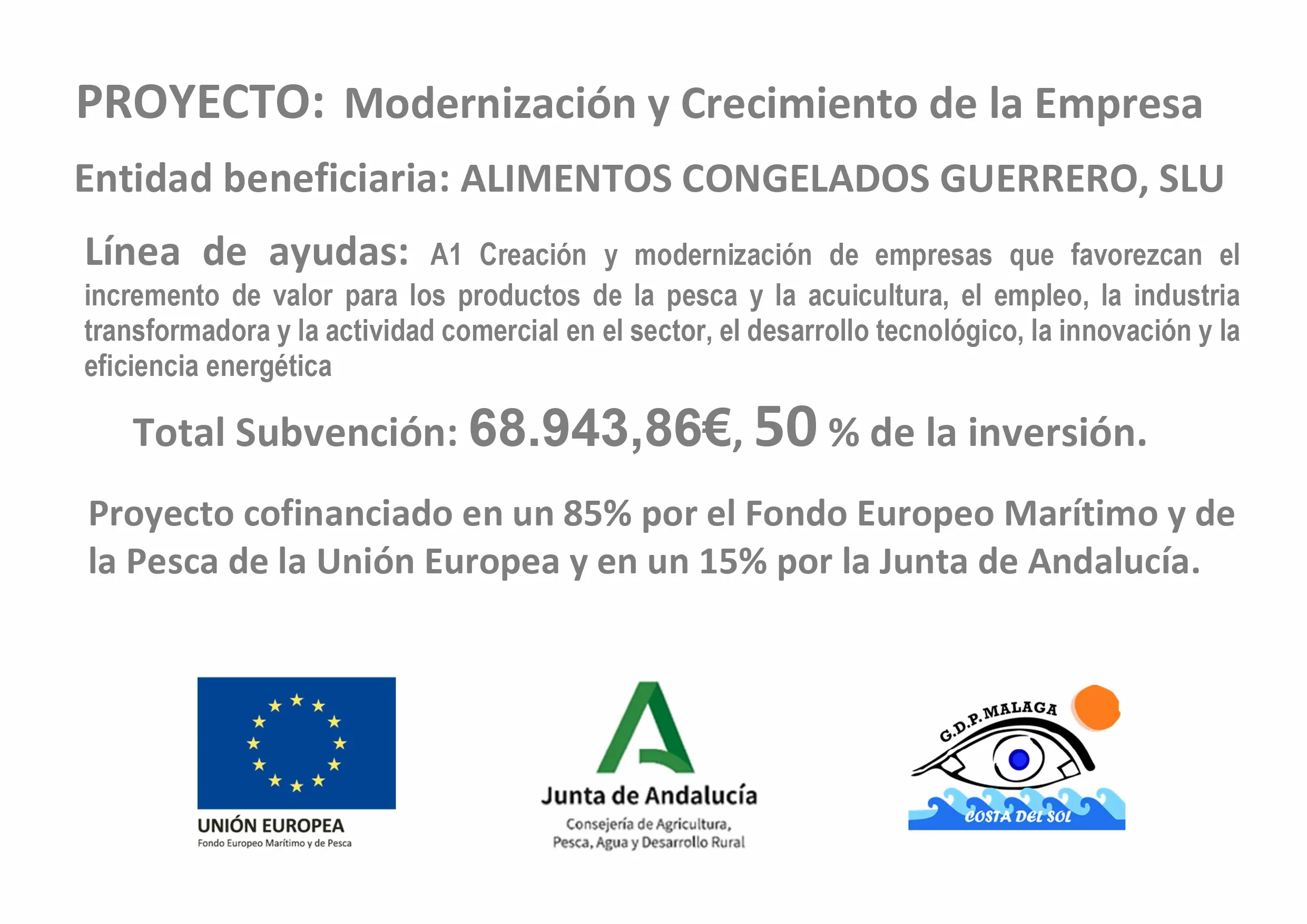 Subvención adicional — Fondo Europeo Marítimo y de Pesca